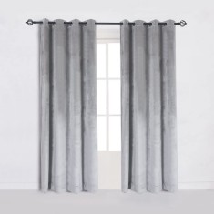 Set doua draperii catifea, silver