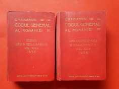 HAMANGIU CODUL GENERAL A ROMANIEI Coduri legi ? Vol XXIV partea I si II 1937 foto