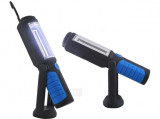 Cumpara ieftin Lampa LED 3W, cu suport magnetic si carlig, pentru atelier - Negru Albastru, Iso