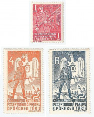 *Romania, lot 902 cu 3 timbre fiscale pentru impozite, 1940, MNH foto