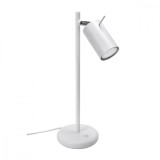Lampă De Birou Ring Alb Oțel 1 Bec Tub Modern De Interior