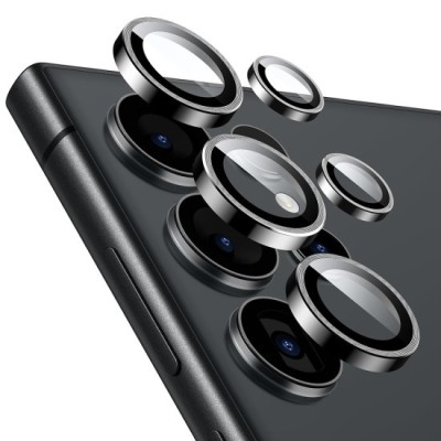 Folie Camera pentru Samsung Galaxy S24 Ultra - ESR Lens Protector Tempered Glass - Black foto