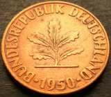 Cumpara ieftin Moneda istorica 1 PFENNIG - RF GERMANIA, anul 1950 *cod 2898 - litera D, Europa
