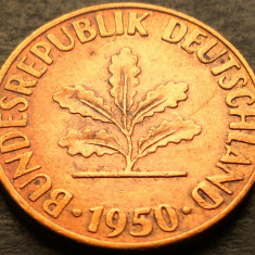 Moneda istorica 1 PFENNIG - RF GERMANIA, anul 1950 *cod 2898 - litera D