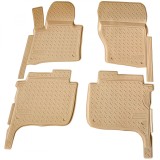 Set de 4 covorase bej cauciuc 3D stil tavita premium pentru VW Touareg II 7P, Porsche Cayenne 92A