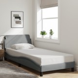 VidaXL Cadru de pat fără saltea, gri deschis, 80x200 cm, textil