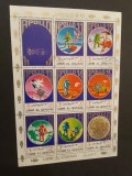 Mini-Coală Umm Al-Qiwain 1973 - Retrospectiva Misiunilor Apollo 11-17, Primul Pas pe Lună, Roverul Spatial, Cosmos, 8v - Ștampilată -A333