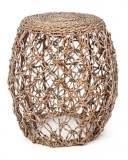 Cumpara ieftin Taburet fibre naturale maro Amelina 30x50 cm