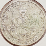 506 Germania 10 mark 1990 Friedrich I. Barbarossa - F - km 174 argint, Europa