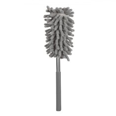 Pamatuf Extensibil, Microfibre, Maner Antialunecare, Lungime Reglabila 37-74cm, Gri