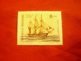 Serie Argentina 1975 , Ziua Marinei - Corabie , 1 val., Nestampilat