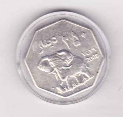 bnk mnd Darfur 250 dinari 2008 unc , fauna foto