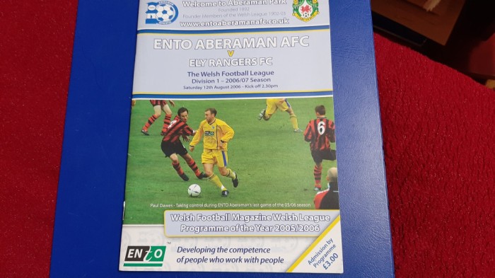 program Ento Aberaman - Ely Rangers FC