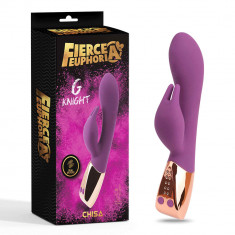 Vibrator violet pentru dublă stimulare 20.5 cm foto