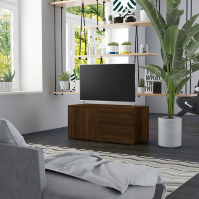 Comoda TV, stejar maro, 80x34x36 cm, lemn prelucrat GartenMobel Dekor foto