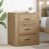 vidaXL Dulap de noapte stejar artizanal 50 x 36 x 60 cm Lemn compozit