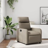VidaXL Fotoliu rabatabil, cappuccino, piele ecologică 374189
