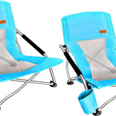 Scaun de camping pliabil Ne C Low Beach, scaun ultraușor pentru rucsac cu suport