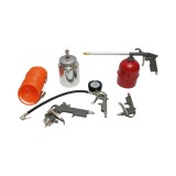 Set 5 piese aer comprimat Breckner Germany cu furtun spiralat aprox. 5 m: pistol vopsit duza 1.5, pistol spalat/pulverizare, pistol suflat aer,