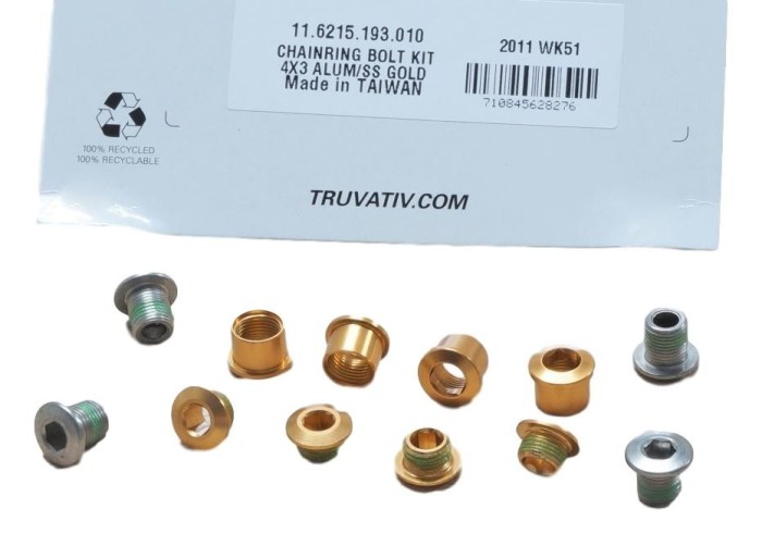 Chain Ring Bolt Kit Ss - Gold Ultimate FactoryBikes
