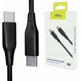 Cablu de date si incarcare Allity AUC-02 USB-C to USB-C 60W 2m Negru