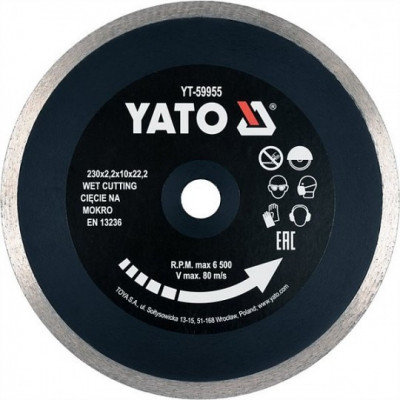 Disc diamantat continuu 230 mm ceramica Yato foto