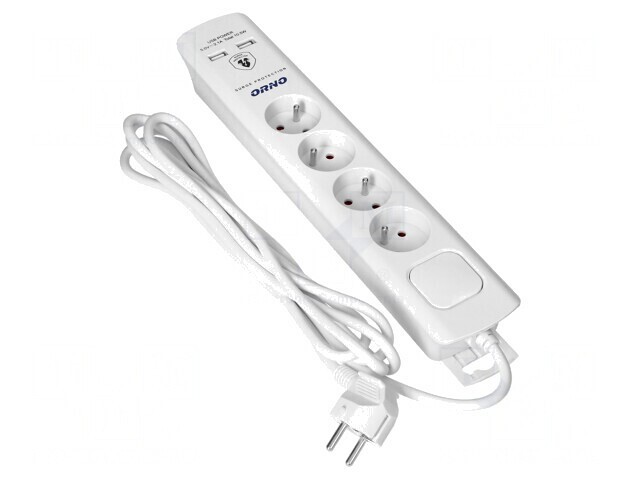 Prelungitor 4 Prize cu Protecție la Supratensiune 10A