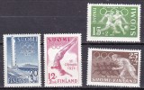 Finlanda 1951 sport olimpiada MI 399-402 ww100 MNH