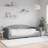 VidaXL Cadru de pat, gri deschis, 100 x 200 cm, material textil