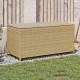 vidaXL Ladă depozitare de grădină, bej combinat, 190 L, poliratan 365323