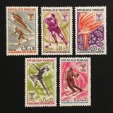 Franta 1968 - Jocurile Olimpice de iarna, sport, serie neuzata