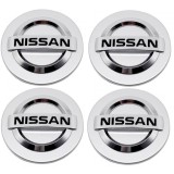 Set 4 Capace Janta Aliaj Nissan 54mm Argintu