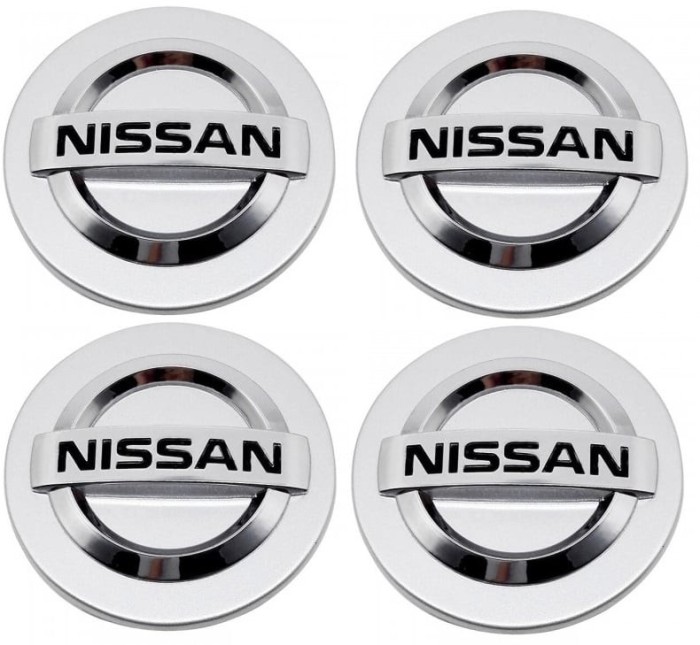 Set 4 Capace Janta Aliaj Nissan 54mm Argintu