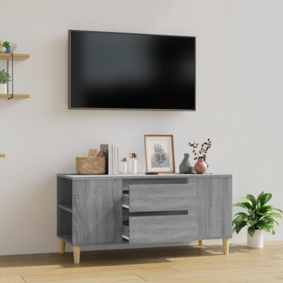 Comoda TV, gri sonoma, 102x44,5x50 cm, lemn prelucrat GartenMobel Dekor foto