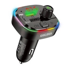 Transmitator Kakusiga, Bluetooth 5.0, 2x Porturi USB, USB-C, Negru