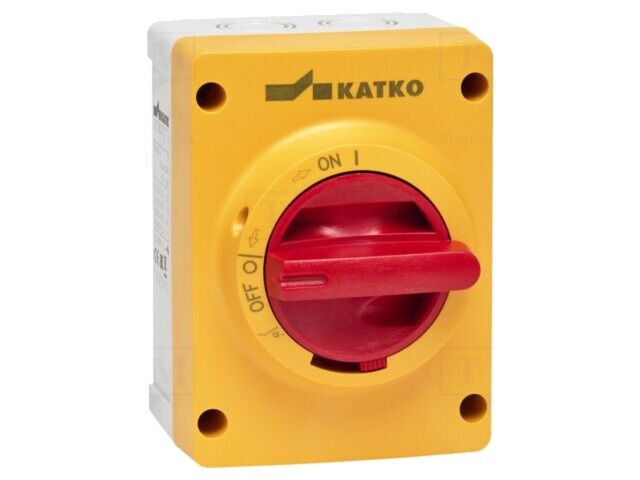 Separator-&icirc;ntrerupător 3 poli 25A IP66 KATKO KEM &icirc;nșurubare gri