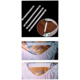 Elastice Fixare Cearceaf, Set 2 Bucăți, Lungime 22 cm, Lățime 1.3 cm, Alb, Oem