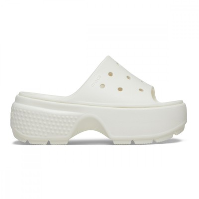 Papuci Crocs Stomp Slide Alb - Chalk foto