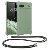 Bumper kwmobile pentru Google Pixel 6a, Silicon, Verde, 58567.172