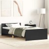 VidaXL Cadru de pat, negru, 90x200 cm, lemn prelucrat
