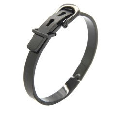 Bratara Barbati, Zamo, Carter Belt Black, Inchidere tip Catarama, Material Inox, Neagra