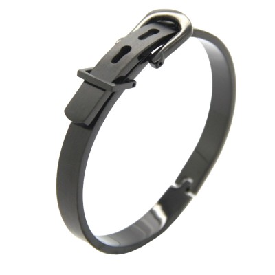 Bratara Barbati, Zamo, Carter Belt Black, Inchidere tip Catarama, Material Inox, Neagra foto
