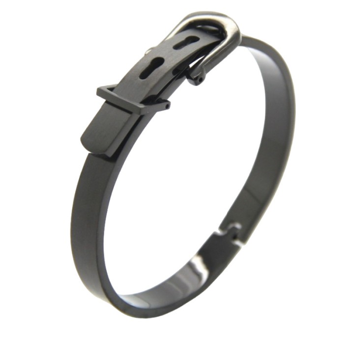 Bratara Barbati, Zamo, Carter Belt Black, Inchidere tip Catarama, Material Inox, Neagra