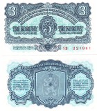 Cehoslovacia 3 Korun 1953 P-81 UNC