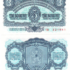 Cehoslovacia 3 Korun 1953 P-81 UNC