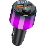 Transmitator FM Vision Touch VFT02N cu incarcare rapida, Negru