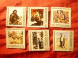 Serie DDR 1969 Pictura ruseasca in Galeria Naumann , 6 valori, Nestampilat