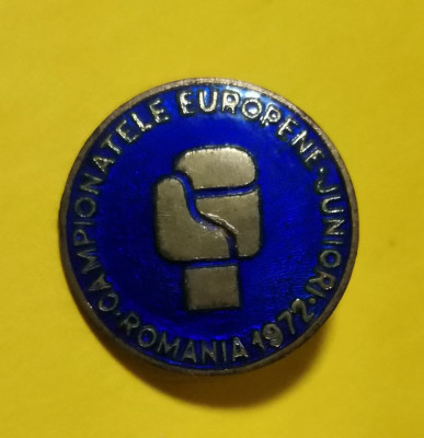 SV * Insigna RSR * CAMPIONATELE EUROPENE de BOX pentru JUNIORI * 1972 * AUNC+ foto