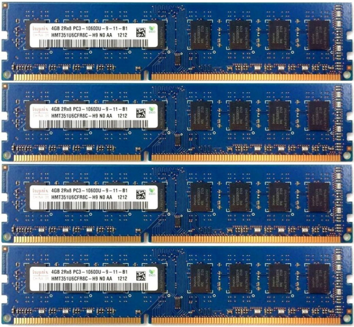 KIT MEMORII DESKTOP DDR3 16GB 4X4GB , MODEL SK Hynix HMT351U6CFR8C-H9