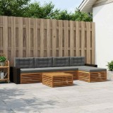 vidaXL Set de canapele de exterior 6 pcs Natural și Antracit 3383275